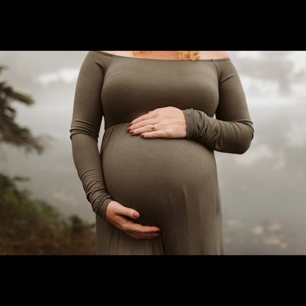 Pinkblush Olive Maternity Shoot Dress